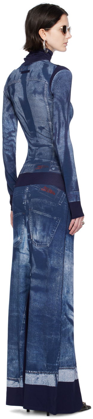 Nederdel Jean Paul Gaultier Gaultier Trompe L'oeil Maxi Dress Blå | 23/15-F-RO068-J530-5950, 2
