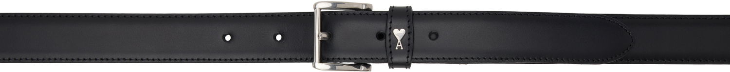 Bælter AMI AMI Paris Leather Belt Sort | UBL029.AL0104, 0