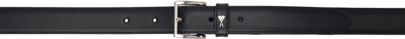 Bælter AMI AMI Paris Leather Belt Sort | UBL029.AL0104
