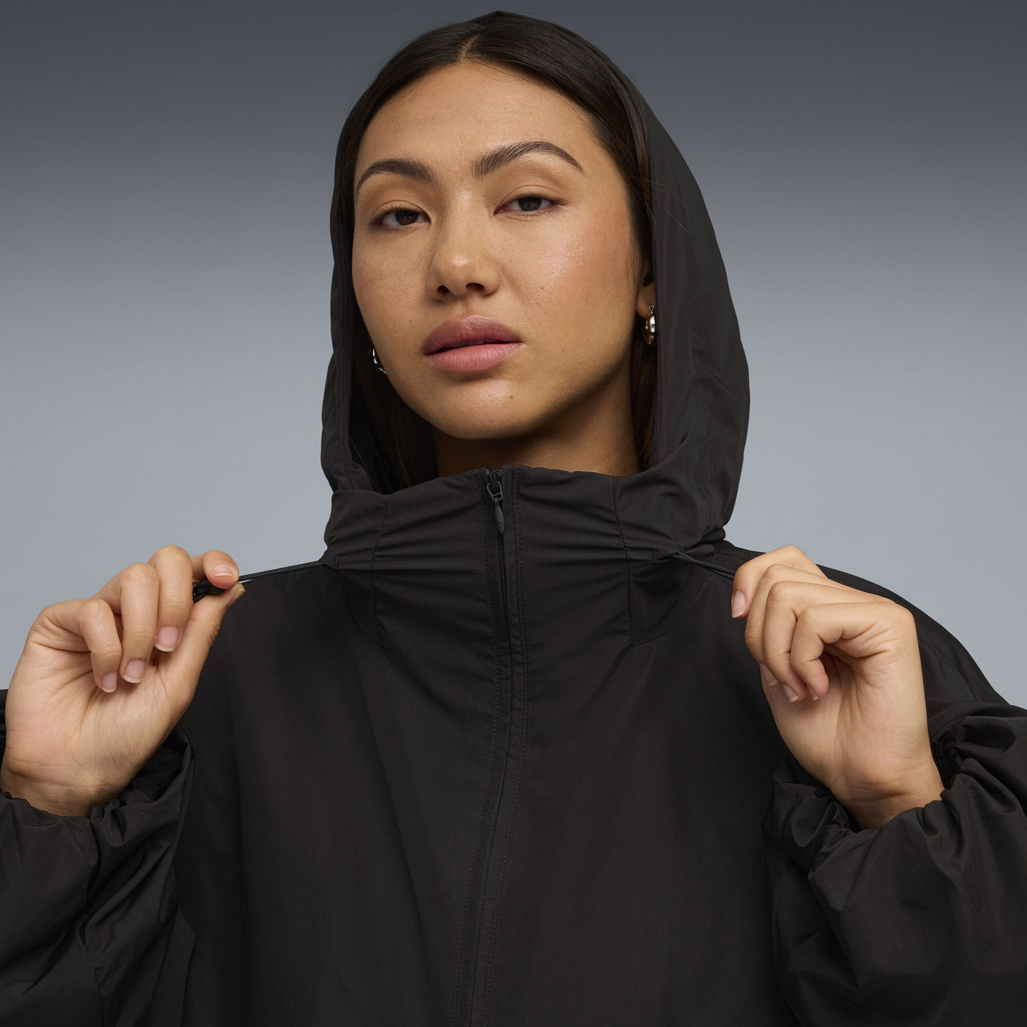 Vindjakke Puma PUMA x ROSÉ Women's Oversized Half-Zip Jacket Sort | 633797_01, 1