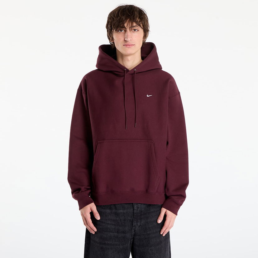 Sweatshirt Nike Solo Swoosh Pullover Hoodie Bourgogne | HV1082-652