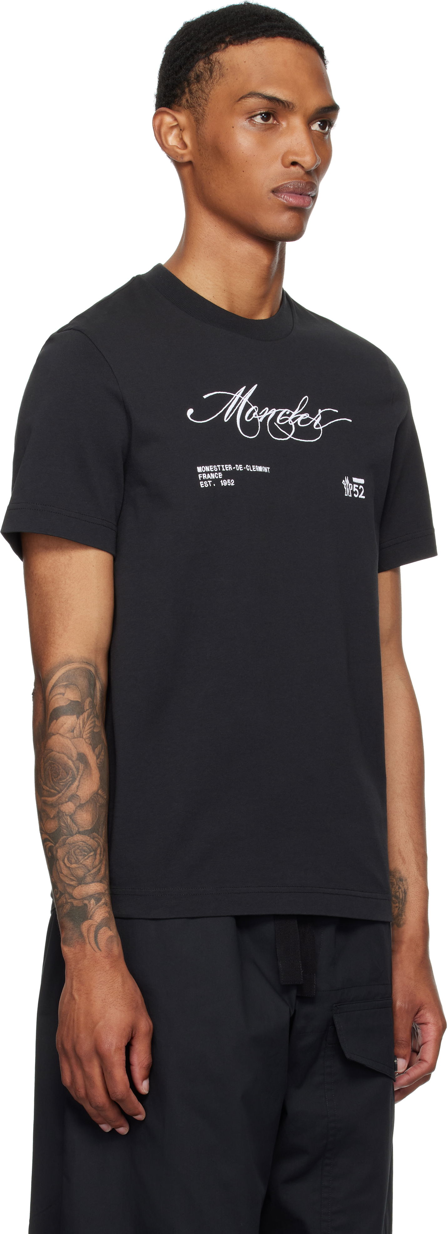 T-shirt Moncler Moncler Archivio Creativo T-Shirt Sort | K20918C0001289AUG, 1