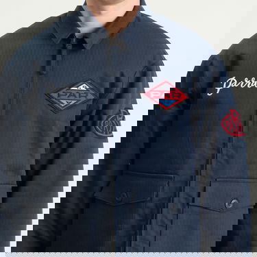 Jakke By Parra Parra Pumping Gas Jacket, Size Large Mørkeblå | 54255-NBL, 5