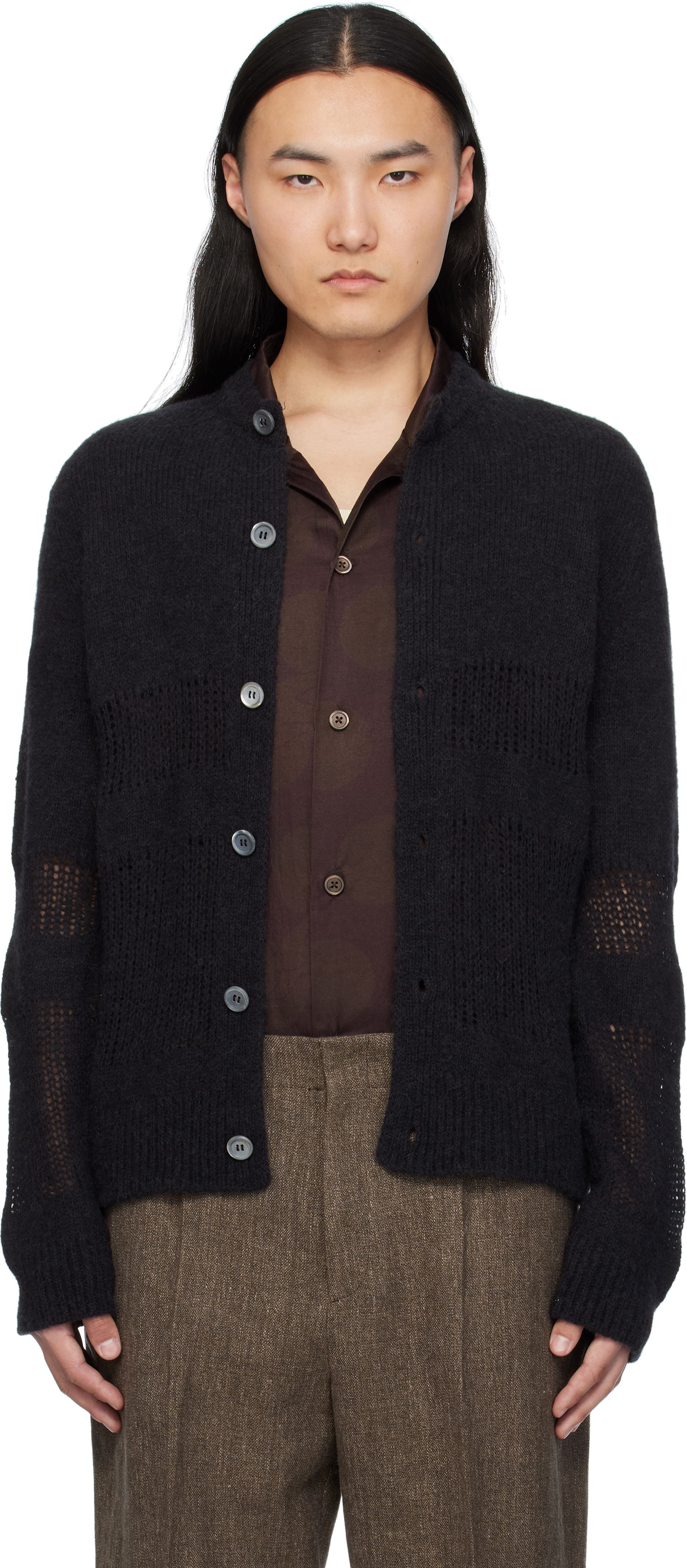 Sweater OUR LEGACY OUR LEGACY Opa Knit Cardigan Sort | M2253OL, 0
