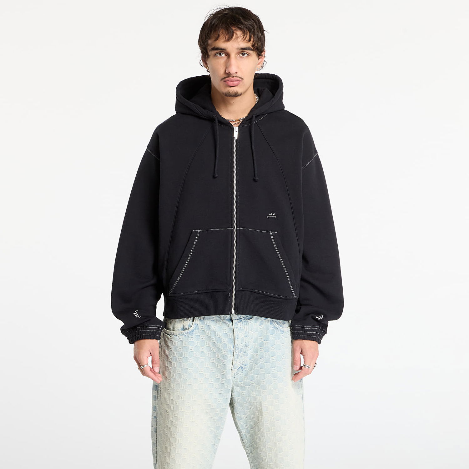 Sweatshirt A-COLD-WALL* Millbank Zip Hoodie Sort | ACWMW232 Black, 0