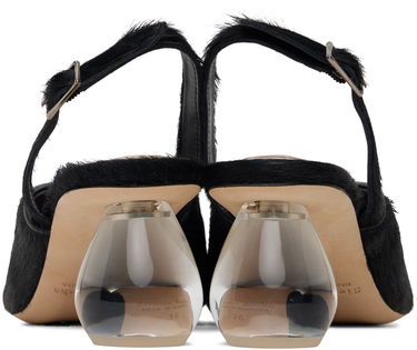 Sneakers og sko Simone Rocha Simone Rocha Pointed Slingback Heels with Crystal Embellishment Sort | LH14B 0794, 1