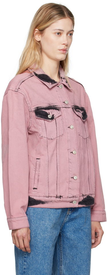 Jakke Moschino Faded Denim Jacket Lyserød | 242K1A0502, 1