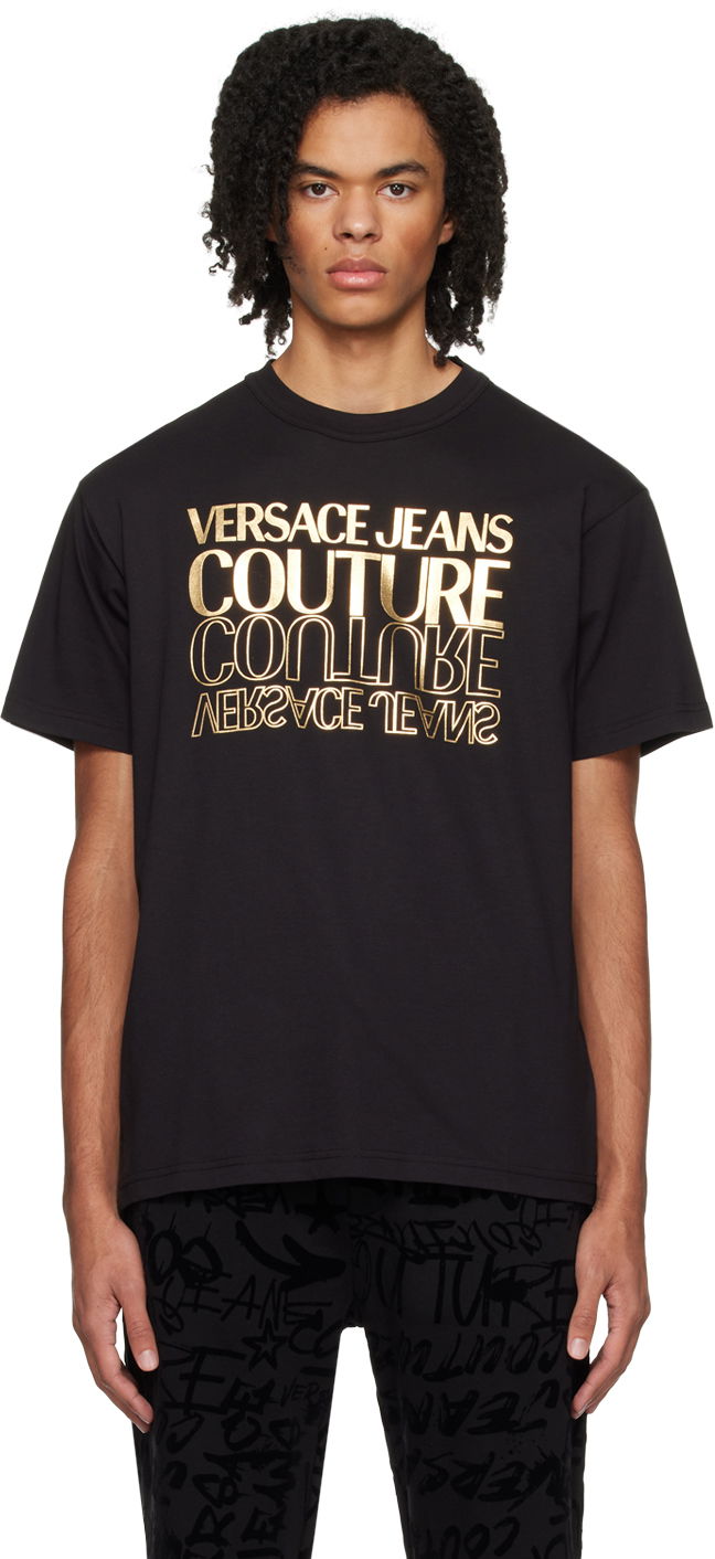 T-shirt Versace Bonded T-Shirt Sort | E76GAHT10_ECJ00T, 0