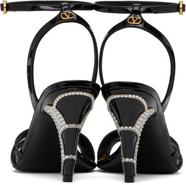 Tilbehør Valentino Valentino Garavani Ladycrush Patent Leather Heeled Sandals Sort | 6W2S0LD3SWK, 1