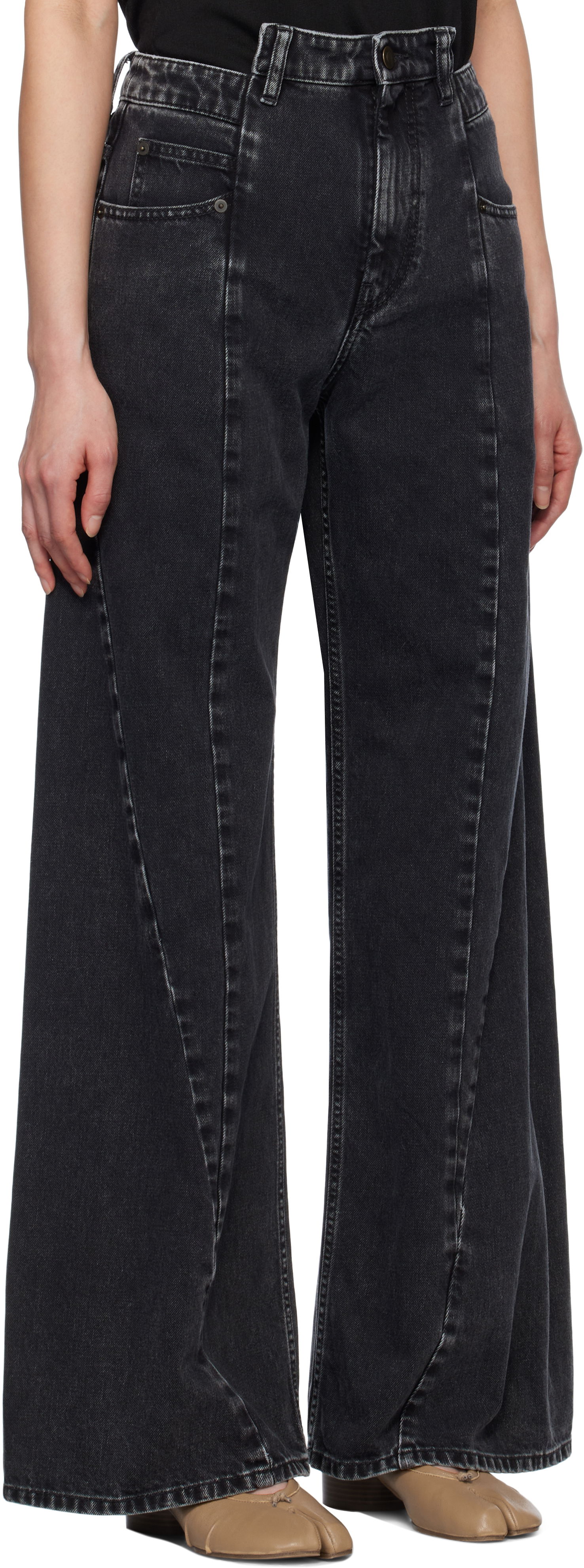 Jeans Maison Margiela Maison Margiela 5 Pocket Wide Leg Jeans Sort | S51LA0133 S30496, 1