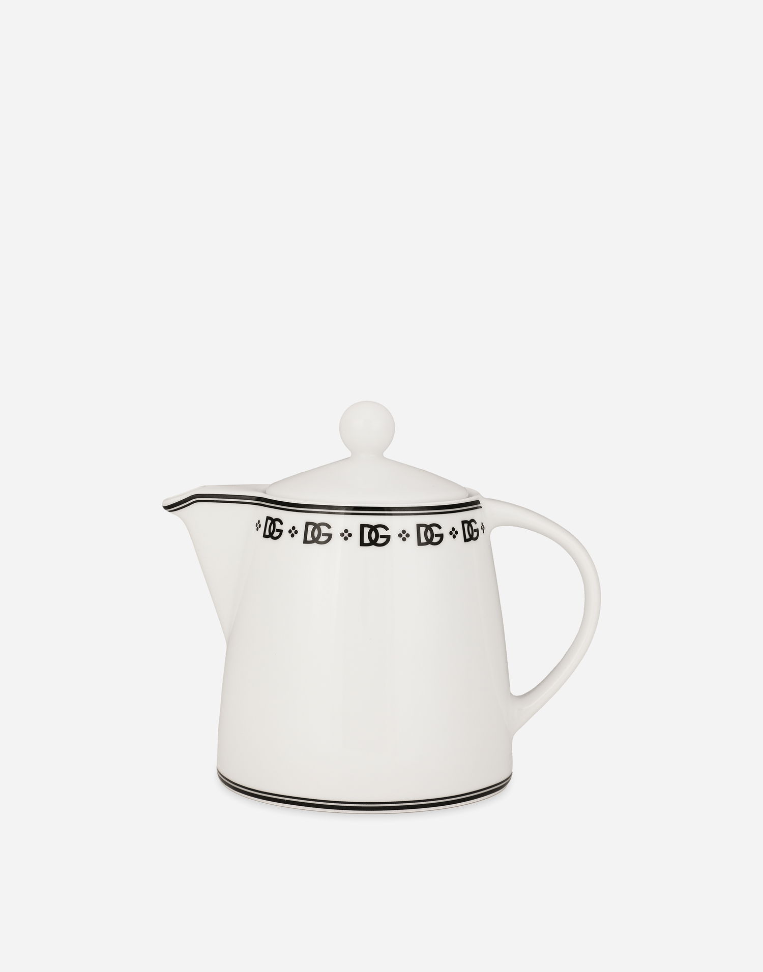 Home decor Dolce & Gabbana Dolce & Gabbana Porcelain Teapot with DG Logo Hvid | TC0139TCALHU0082, 0