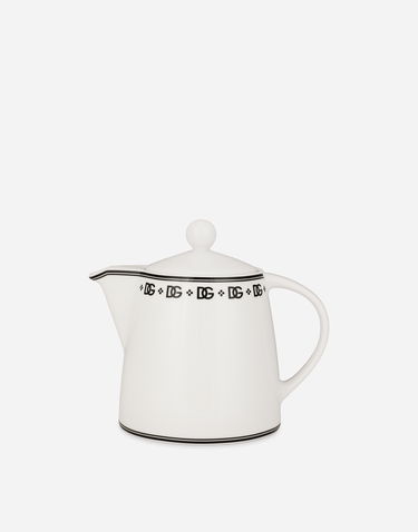 Home decor Dolce & Gabbana Dolce & Gabbana Porcelain Teapot with DG Logo Hvid | TC0139TCALHU0082, 0