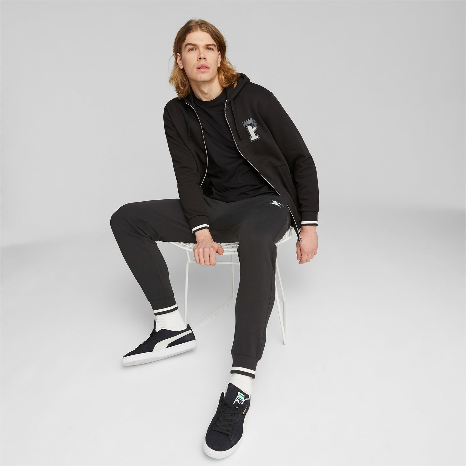 Sweatshirt Puma SQUAD Kapuzenjacke Herren, Schwarz, Größe: L, Kleidung Sort | 676789_01, 1