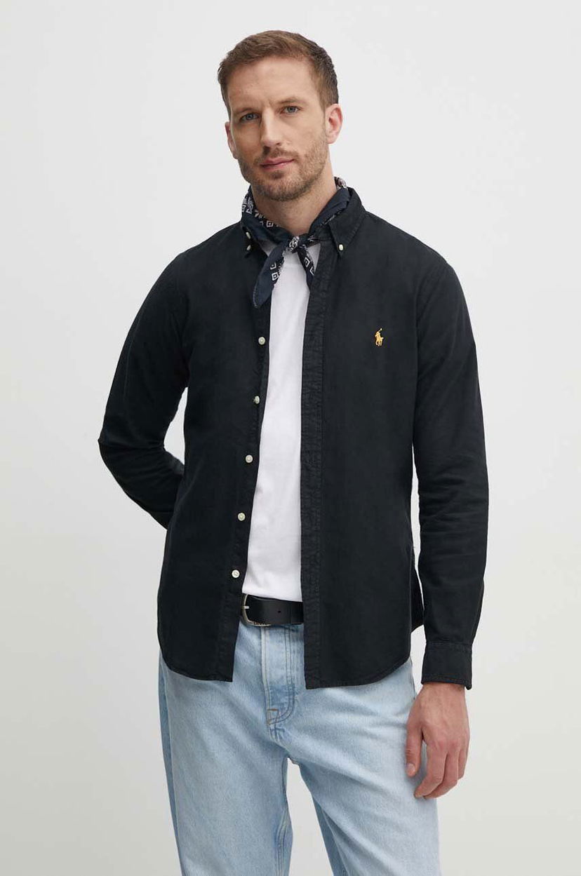 Skjorte Polo by Ralph Lauren Slim Fit Button-Down Collar Shirt Sort | 710767828
