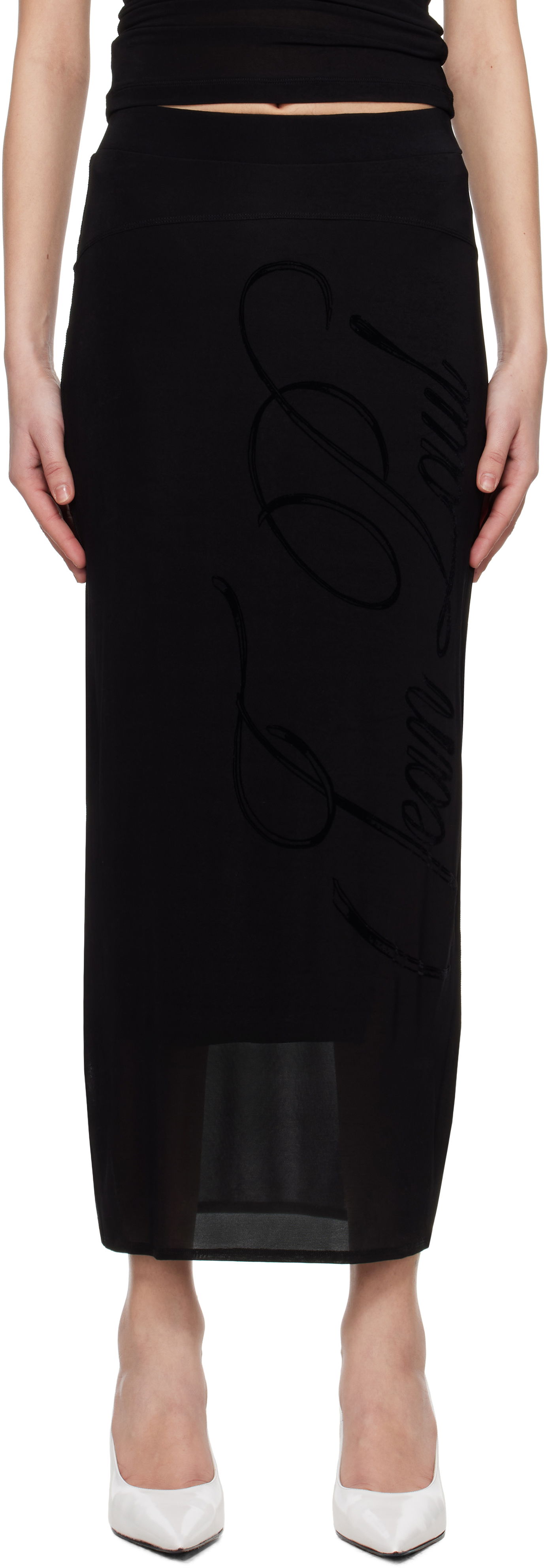 Nederdel Jean Paul Gaultier Jean Paul Gaultier Viscose Jersey Maxi Skirt Sort | 25/34-F-JU165I-J082-00, 0