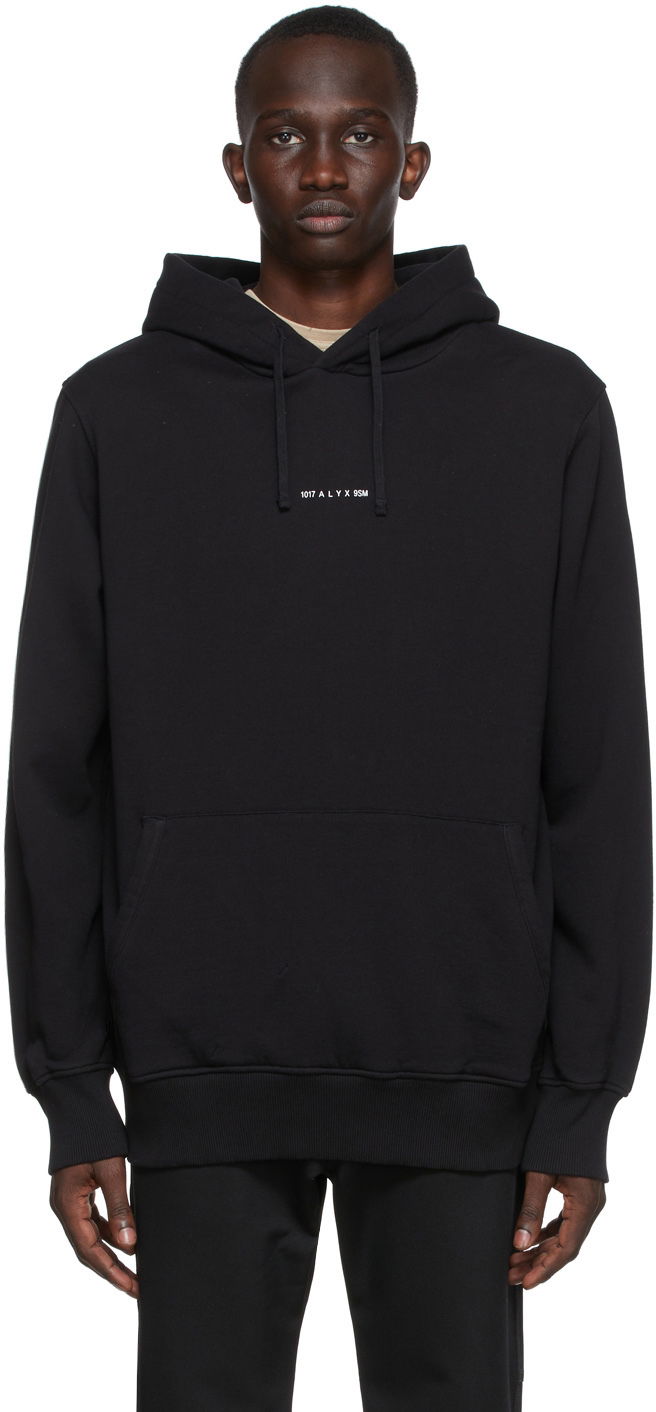 Sweatshirt 1017 ALYX 9SM Collection Logo Black Hoodie Sort | AAUSW0123FA01.S22