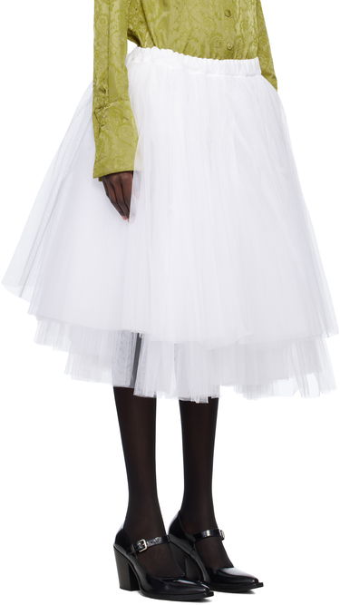 Nederdel Comme des Garçons Comme des Garçons Tulle Midi Skirt Hvid | GO-S015-051, 1
