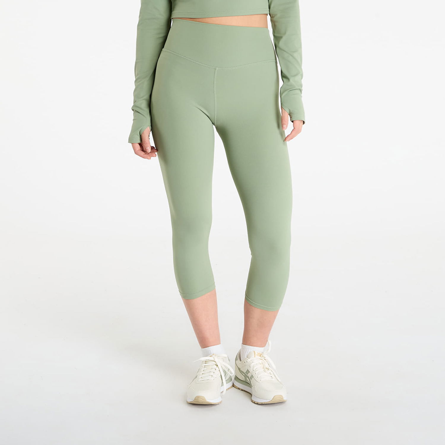 Leggings Urban Classics High-Waist Capri Leggings XS Grøn | TB7808-20524, 0