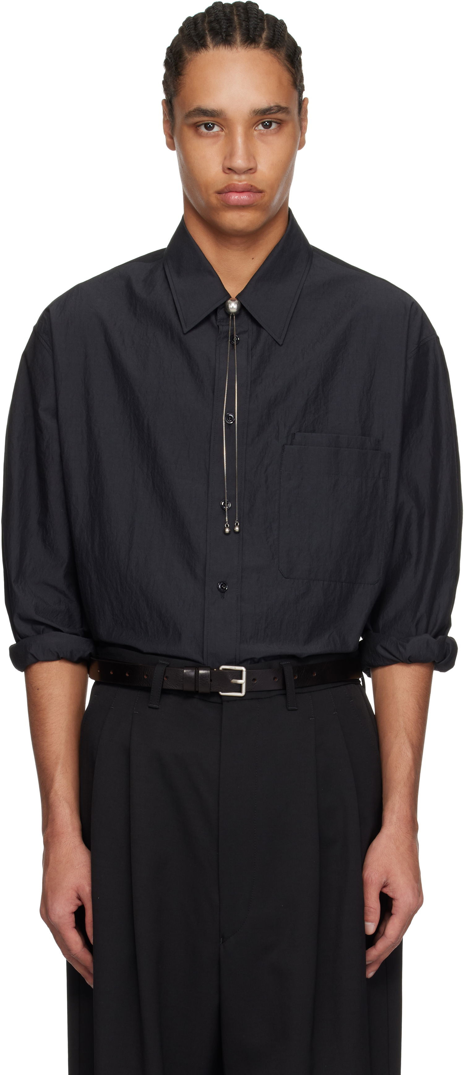 Skjorte LEMAIRE Lemaire Double Pocket Shirt Sort | SH1157 LF1399, 0