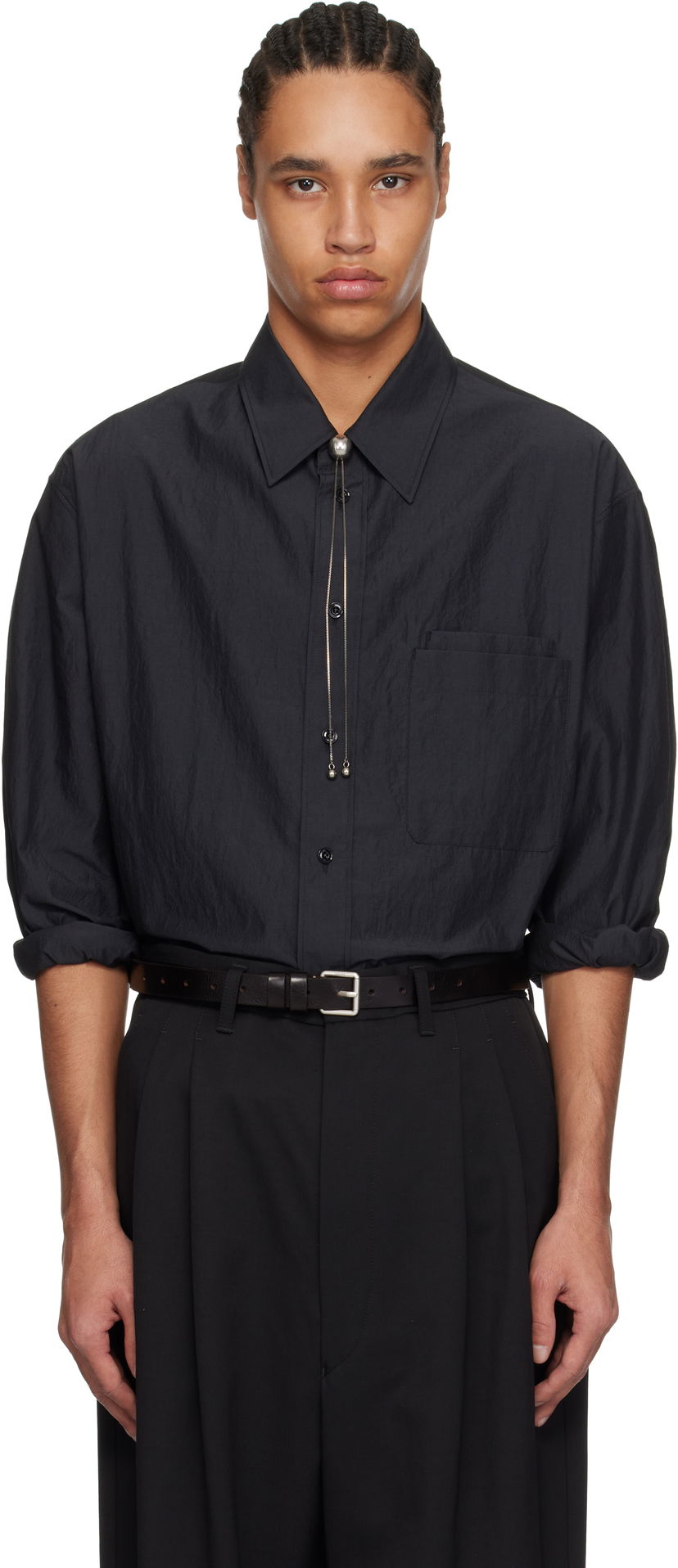 Skjorte LEMAIRE Lemaire Double Pocket Shirt Sort | SH1157 LF1399
