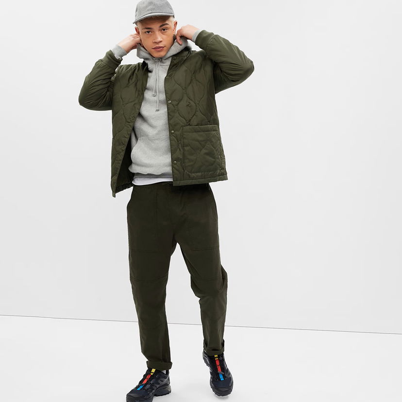 Bomberjakke GAP Jacket Quilted Bomber Jacket Deep Depths S Sort | 796719-00