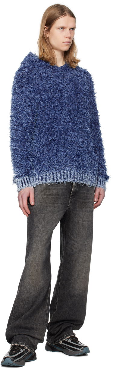 Sweater Diesel K-Dave Fuzzy Hoodie Blå | A16568-0KNAE-8ATS, 3