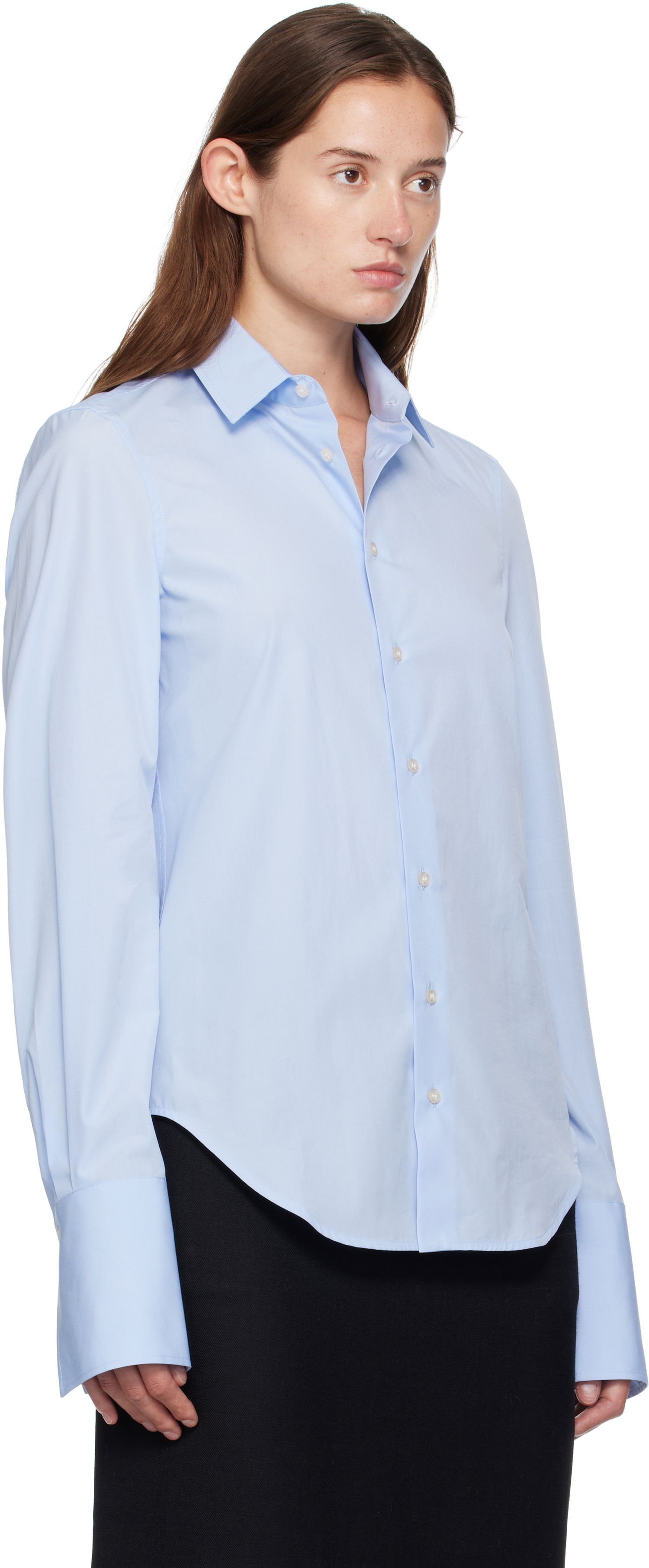 Skjorte WARDROBE.NYC WARDROBE.NYC Classic Shirt Blå | W1135F25CO, 1