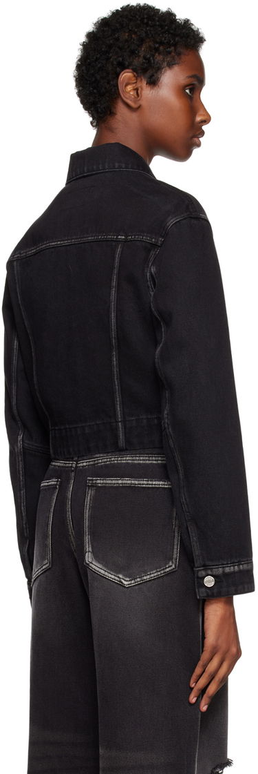 Jakke We11done We11done V-Line Denim Jacket Sort | WD-DJ3-22-330-W-BK, 2