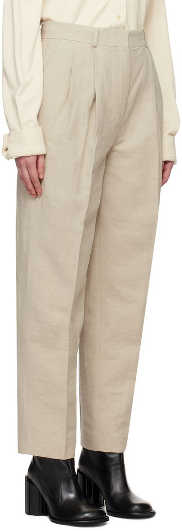 Bukser TOTEME Double-Pleated Trousers Beige | 243-WRB847-FB0196, 1
