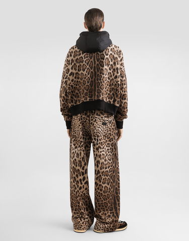 Joggingbukser Dolce & Gabbana Dolce & Gabbana Stretch Jersey Animal Print Jogging Pants Brun | GP0Y6TFS785HY13M, 2