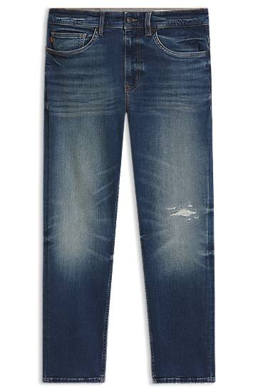 Jeans BOSS Delaware Slim-Fit Super-Stretch Jeans Blå | 50534683