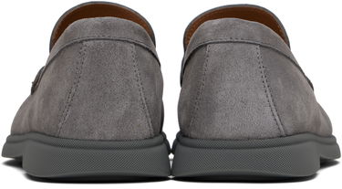 Sneakers og sko BOSS Suede Loafers with Contrast Outsole Grå | 50543083, 3