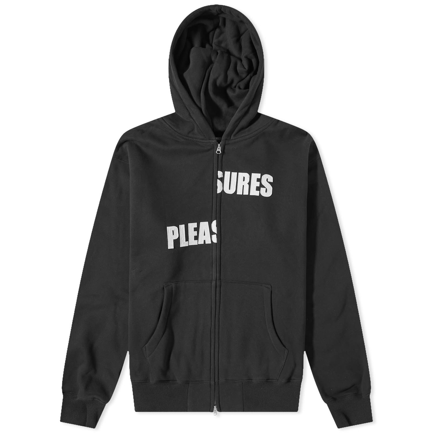 Sweatshirt Pleasures Evolution Zip Hoodie Black Sort | P23SU016-BLK, 0