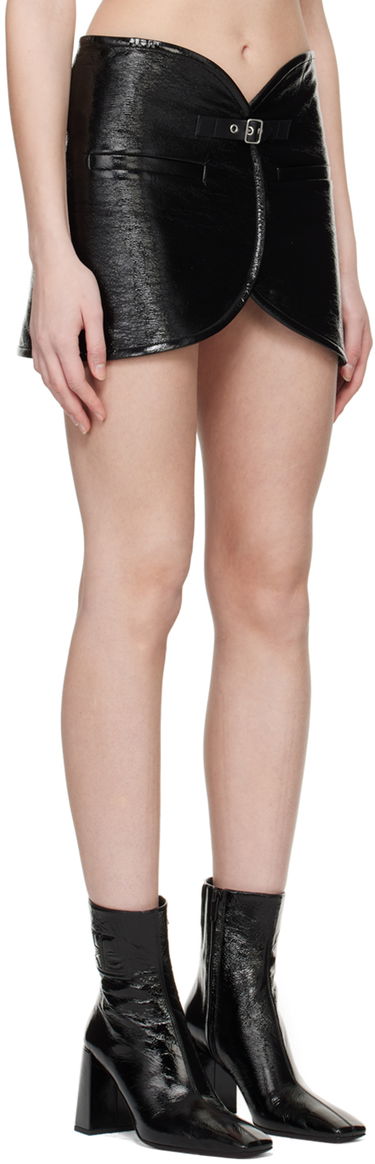 Nederdel Courrèges Ellipse Patent Leather Miniskirt Sort | 124CJU143VY0014, 1