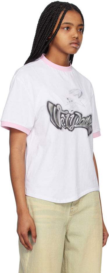 T-shirt We11done We11done Crewneck T-Shirt with Rabbit Print Hvid | WD-TT1-23-736-U-PK, 1