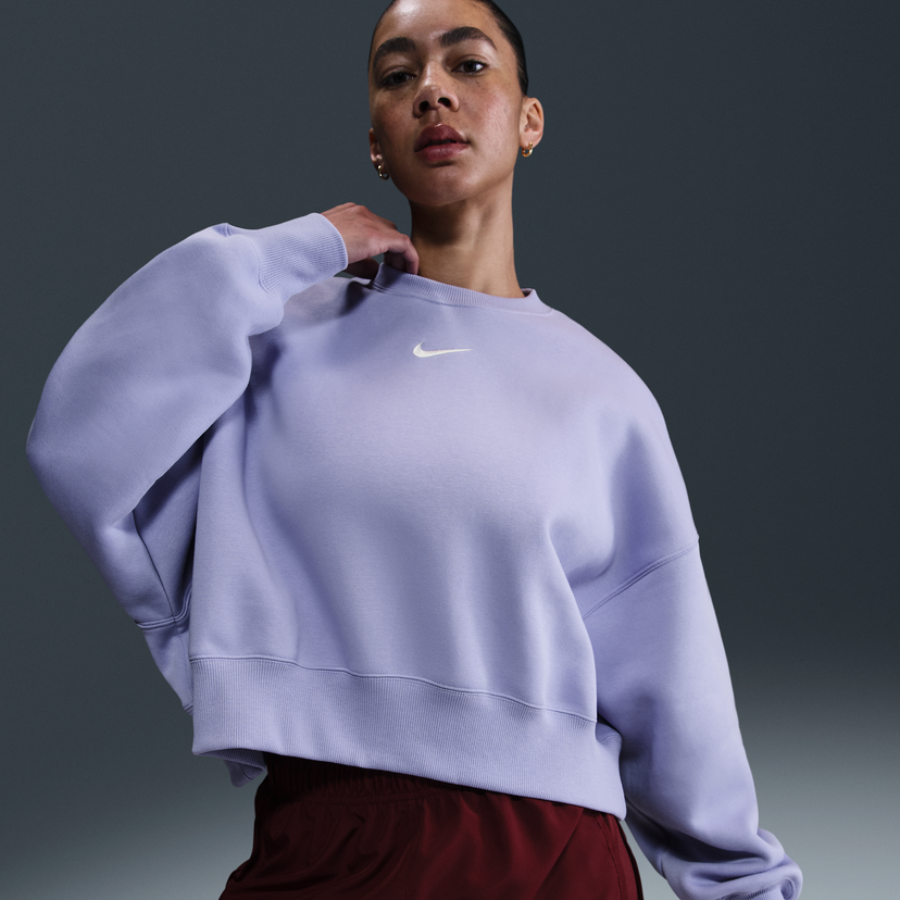 Sweater Nike Sportswear Phoenix Fleece Crewneck Sweatshirt Lilla | DQ5761-533