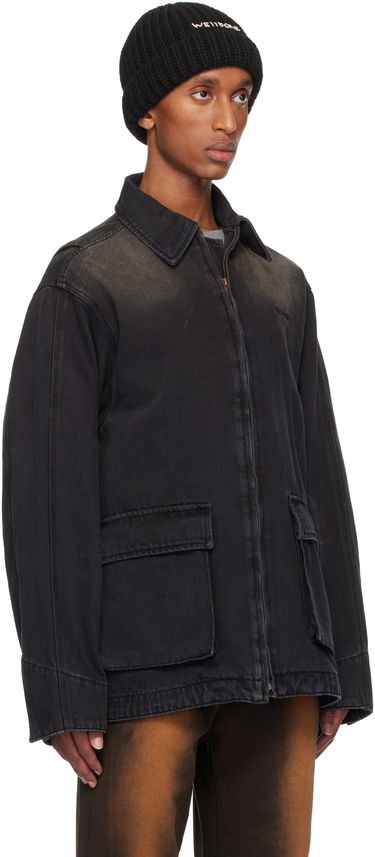 Beanie We11done We11done Classic Washed Denim Jacket Sort | WD-DJ3-24-334-U-BK, 1