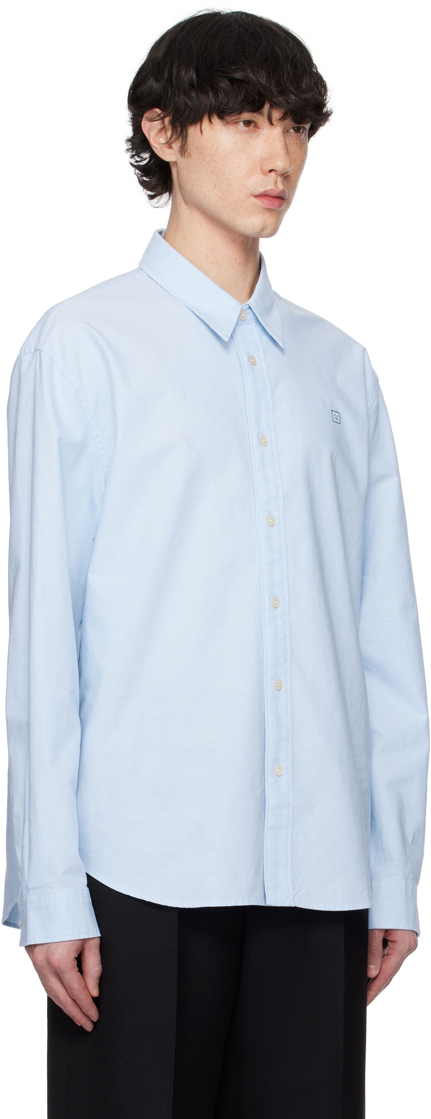 Skjorte Acne Studios Acne Studios Button-Up Shirt Blå | CB0096-, 1