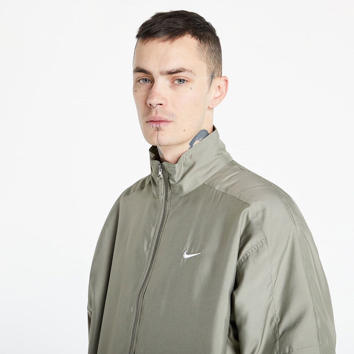 Bomberjakke Nike Lab Solo Swoosh Satin Bomber Jacket Grøn | DN1266-320, 0