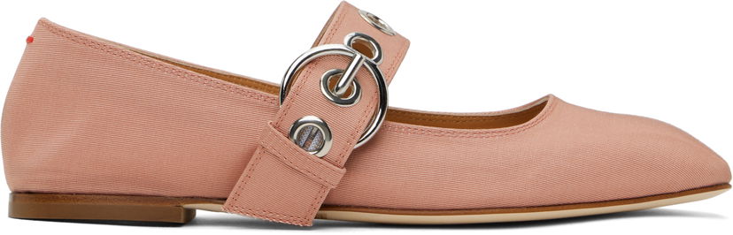 Skopleje Aeyde Aeyde Uma Eyelet Ballerina Flats Lyserød | A11-FL-RKLS08FL159-SS25-1018-069