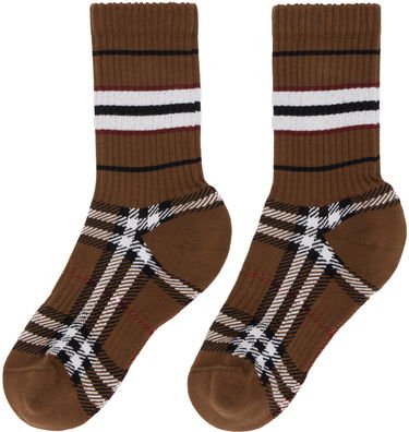 Sokker Burberry Check Mashup Socks Brun | 8059188, 1