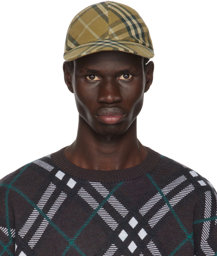 Kasket Burberry Burberry Check Cotton Baseball Cap Beige | 8098529