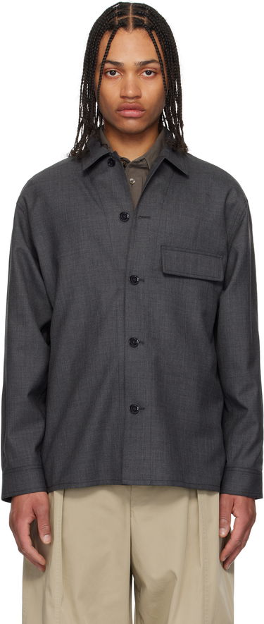 Skjorte LEMAIRE Lemaire Tailored Overshirt Grå | OV1012 LF1386, 0