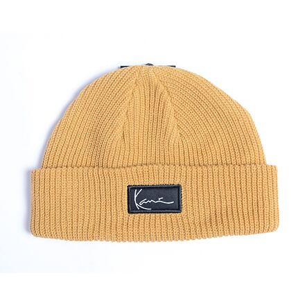 Beanie Karl Kani Woven Signature Essential Fisherman Beanie Beige | kk7020347