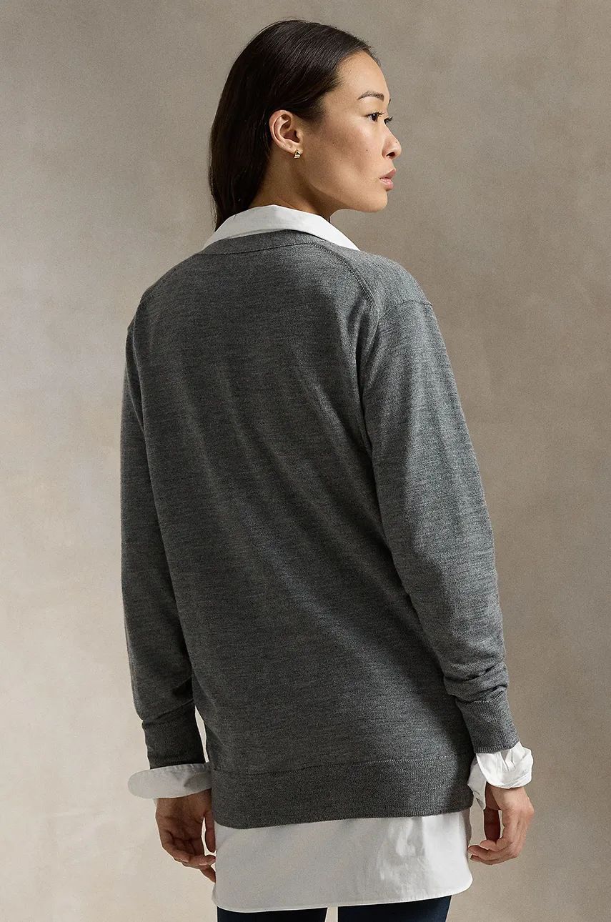 Sweater Polo by Ralph Lauren Wool Cardigan Grå | 211956233, 1