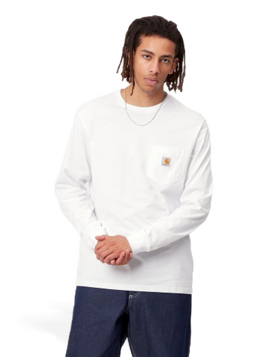 T-shirt Carhartt WIP L/S Pocket T-Shirt Hvid | I030437_02_XX