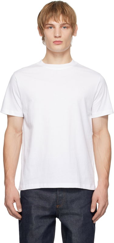 T-shirt A.P.C. Standard Embroidered Logo T-Shirt Hvid | COHBW-M26392, 0