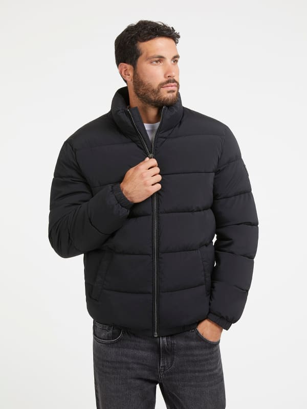 Puffer jakke GUESS Stretch Nylon Sort | M3BL18WFOU2, 0