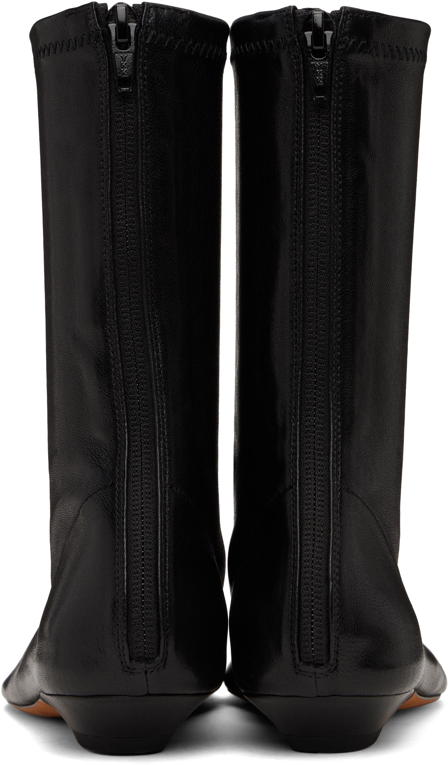 Sneakers og sko Khaite Khaite Apollo Flat Ankle Boots Sort | F1082-836, 1
