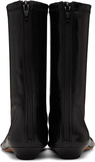 Sneakers og sko Khaite Khaite Apollo Flat Ankle Boots Sort | F1082-836, 1